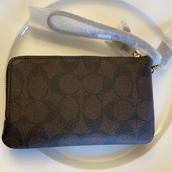 Coach Double Corner Zip Wristlet - Picture 2 of 5